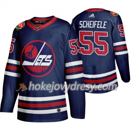 Pánské Hokejový Dres Winnipeg Jets Mark Scheifele 55 Adidas 2019 Heritage Classic Navy Authentic